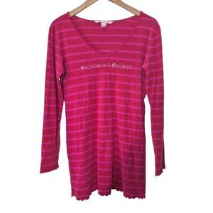 Victoria's Secret Vintage Y2K Long Sleeve Rhinestone Sleep Dress Red Size Large